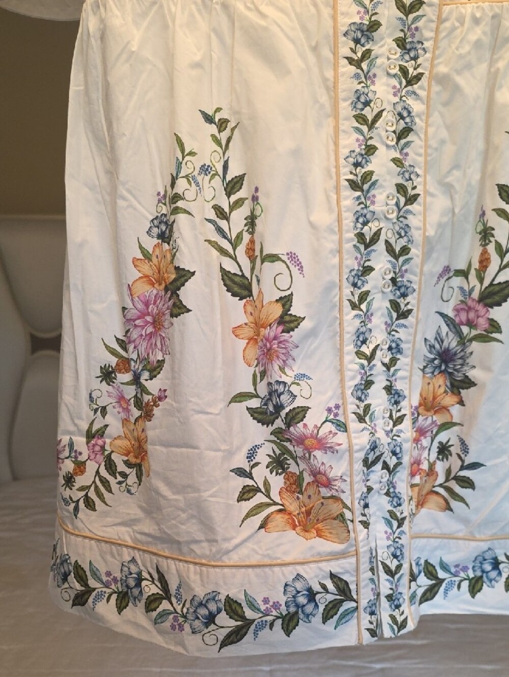 FARM Rio Sweet bloom Dreamscape White Mini Dress with Multicolor Floral Print XL - Picture 7 of 16